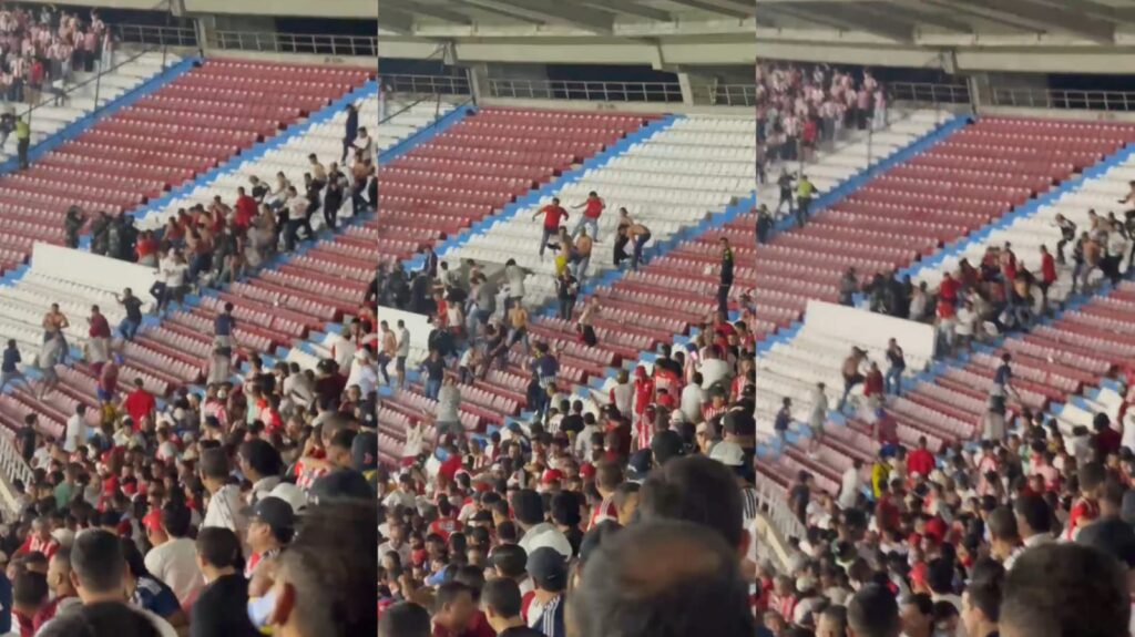 enfrentamientos hinchas Junior Bucaramanga