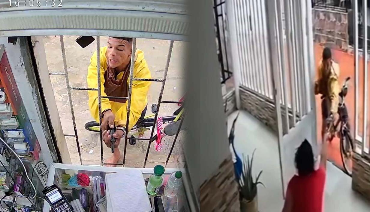 Delincuente en bicicleta atraca en farmacia y vivienda en Soledad