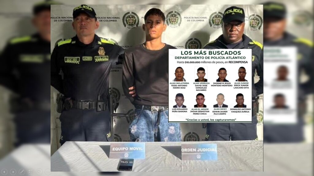 Alias El Menor, capturado por la Policía en Baranoa, Atlántico.