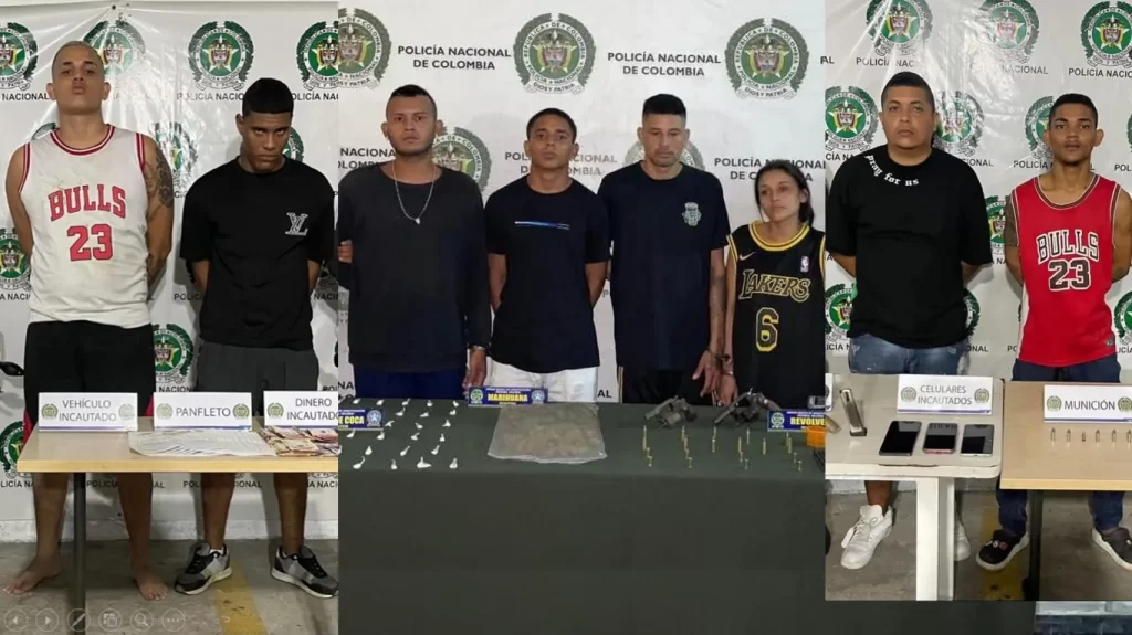 La Policía Nacional ejecutó los golpes simultáneamente en Soledad y Barranquilla, desarticulando redes dedicadas a extorsión, tráfico de drogas y uso ilegal de armas.