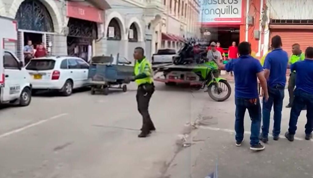 patrullero agredido en Barranquilla