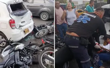 accidente de tránsito en la Calle 30
