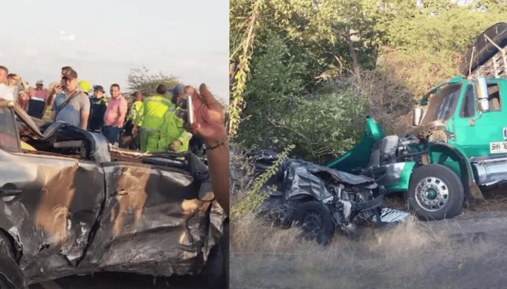 accidente cerca al peaje de Tasajera