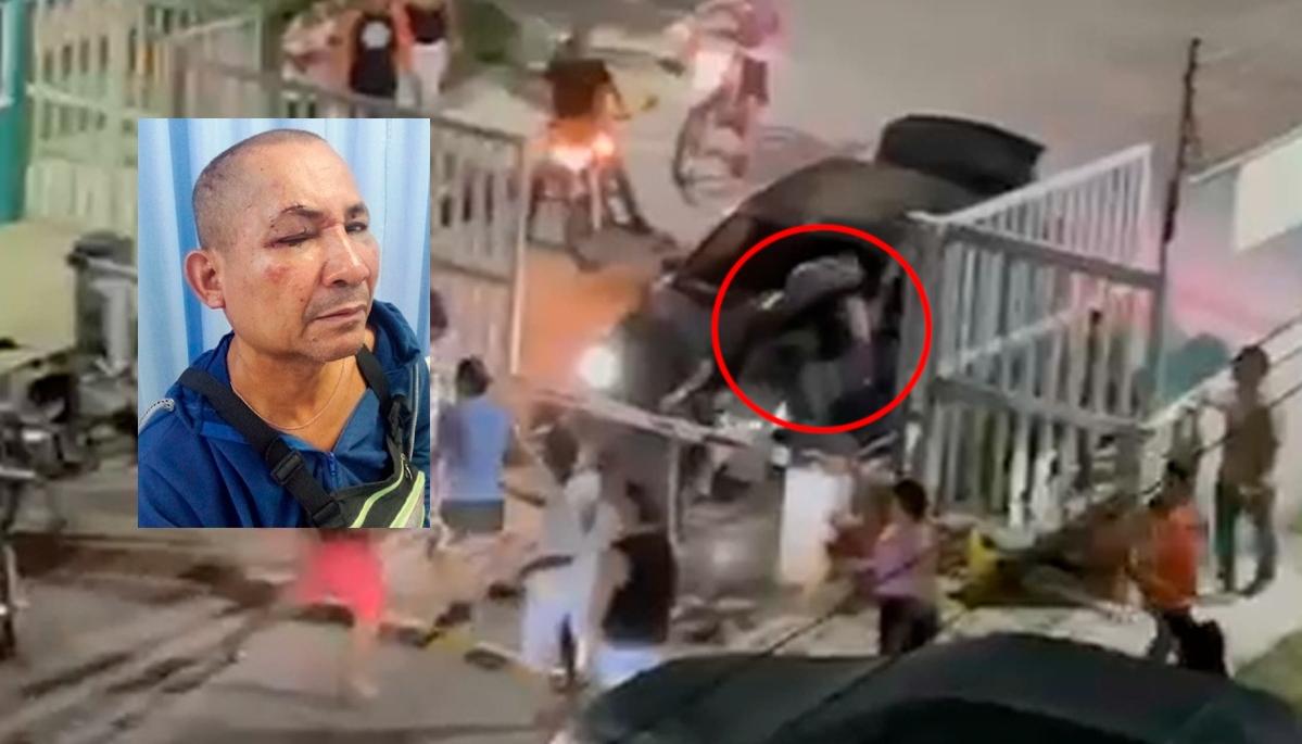 Vigilante agredido en Caribe Verde