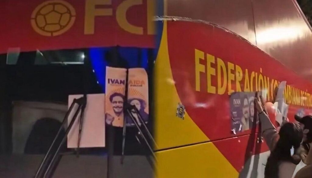 vandalizan bus Selección Colombia